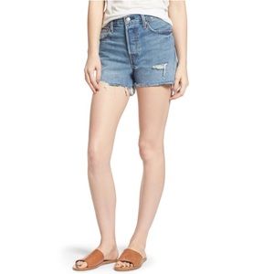 Levi’s Wedgie High Waist Cutoff Denim Shorts